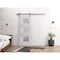 Vdomdoors Sturdy Barn Door 32 x 80in, Sete 6933 Nordic White W/ Frosted Glass, SS 6.6FT Rail Hangers Heavy Set SETE6933BD-S-NOR-32 - alternate 10